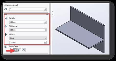 solidworks sheet metal tab|type tab in solidworks.